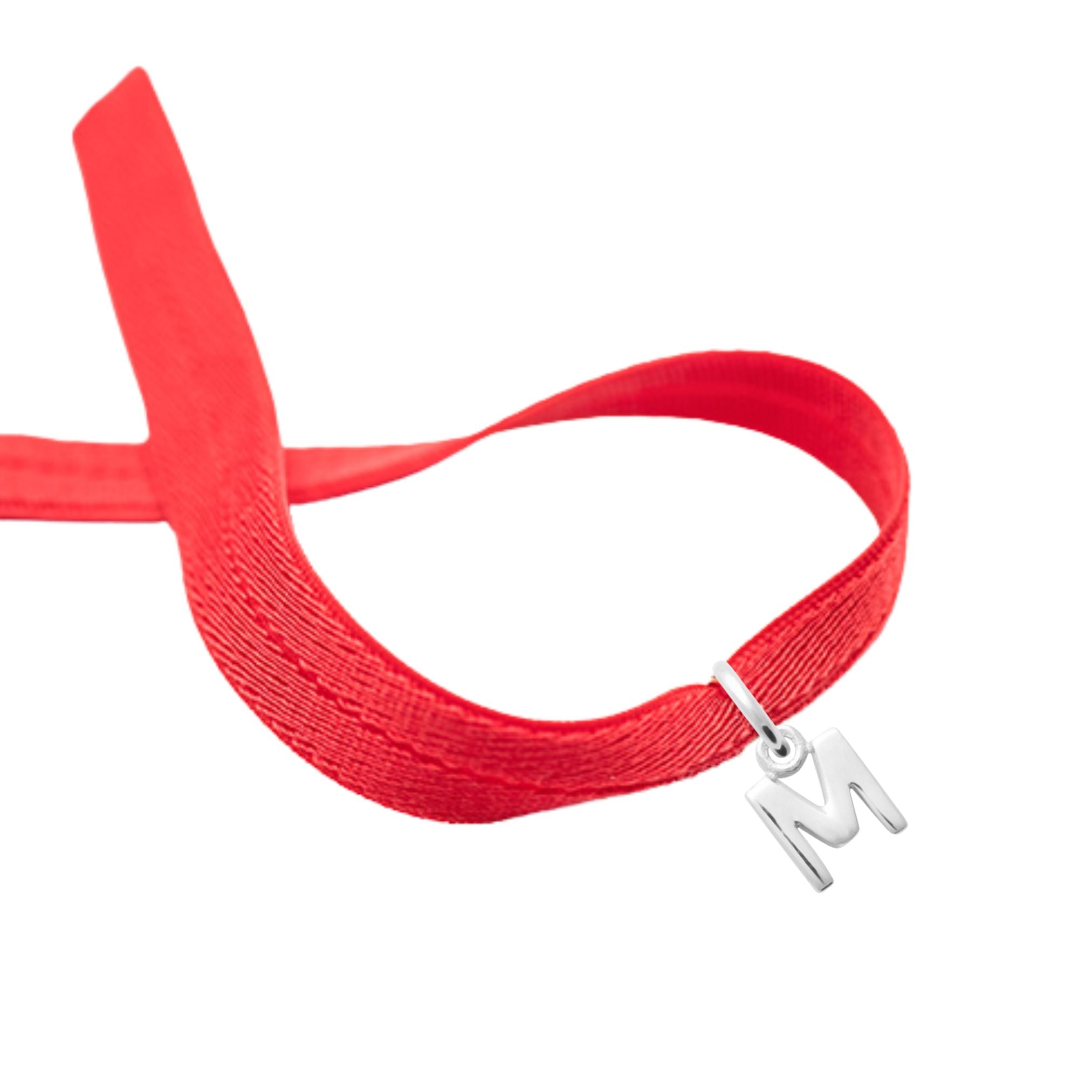 Bracelet Enfant Personnalisé – Cordon Élastique et initiale – Argent 925