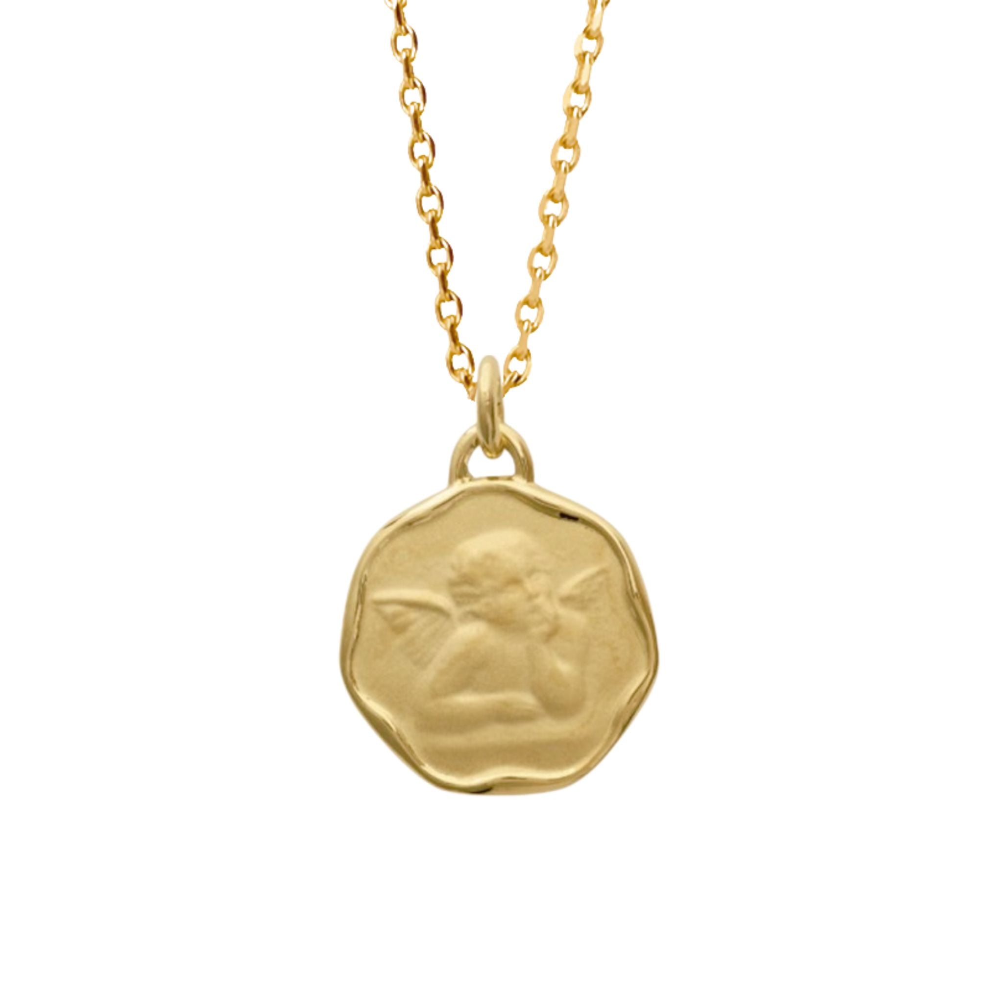 Collier Personnalisé Enfant – Ange – Plaqué Or 18K