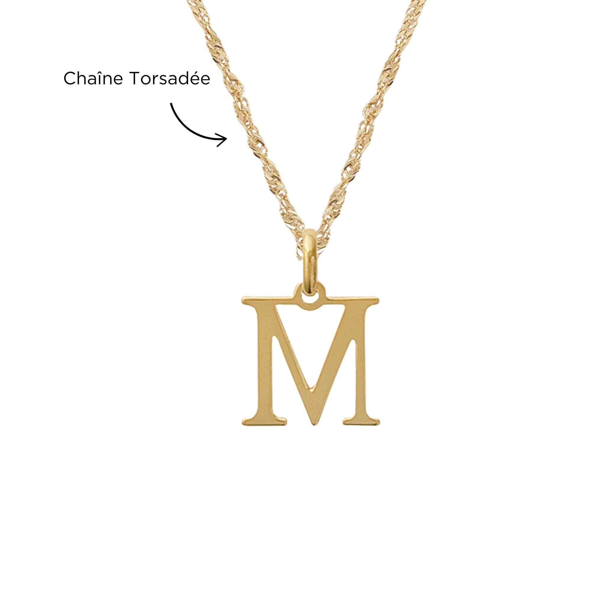 Collier Personnalisé Femme - Initiale - Plaqué Or 18K